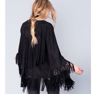 EUC Show Me Your Mumu Marfa Fringe Jacket L